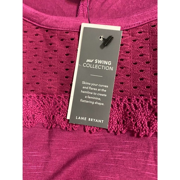 Lane Bryant Swing Collection maroon cold shoulder blouse size 26 28 - Picture 4 of 10